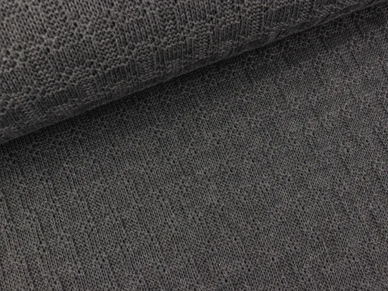Reststück 20cm - Hamburger Liebe Sweet Home Grobstrick Woven Knitty carbon melange