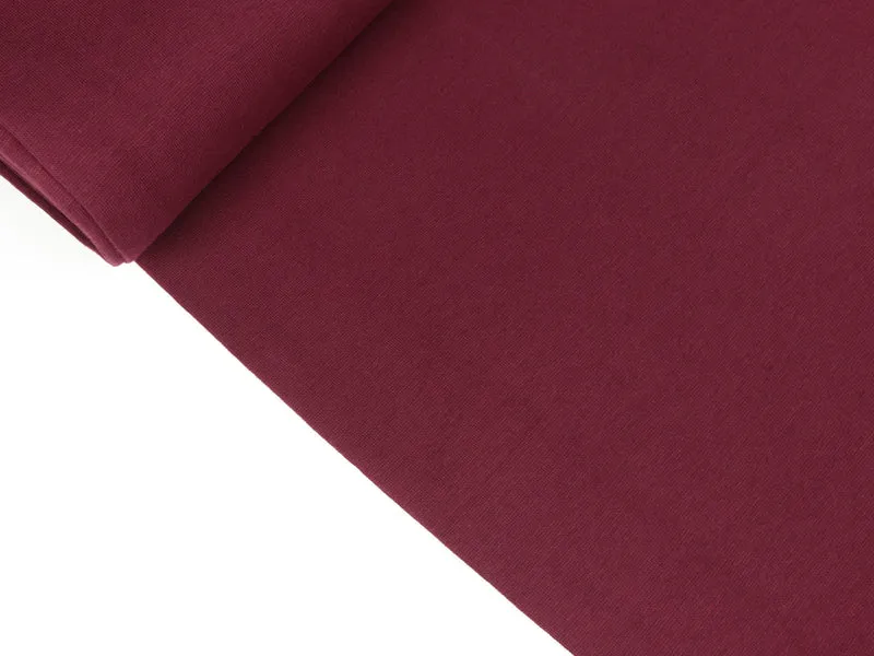 Reststück 13cm - Glatte Bündchenware Heike bordeaux