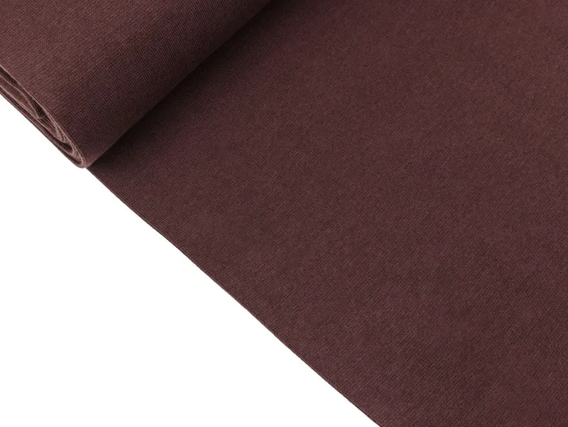 Reststück 29cm - Glatte Bündchenware Heike dunkelbraun HW 19/20
