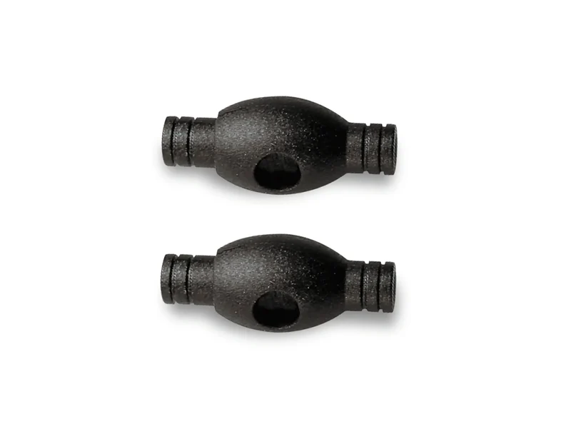 Prym 416631 Kordelstopper 1-Loch Kunststoff oval schwarz - 2 Stück