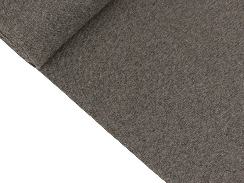 Reststück 16cm - Glatte Bündchenware Heike dunkelgrau melange