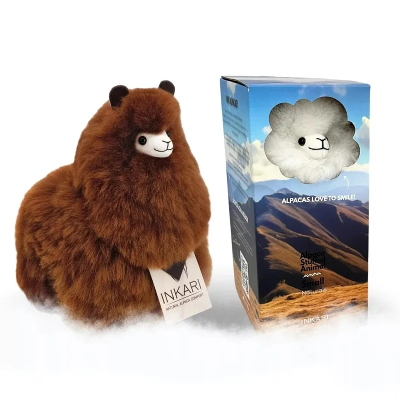 Plüsch-Alpaka Naturals – Walnut 23 cm
