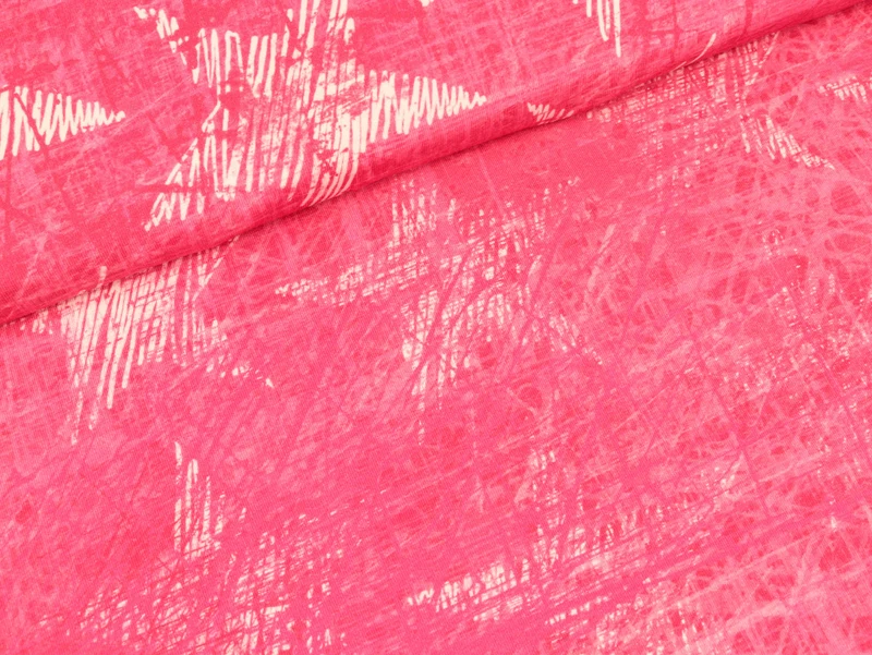 Reststück 44cm - Chalk Stars Jersey pink Selia
