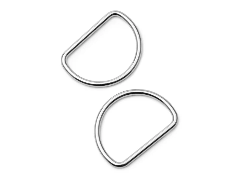 Prym 555240 Halbrundringe D-Ringe 40mm silberfarbig - 2 Stück