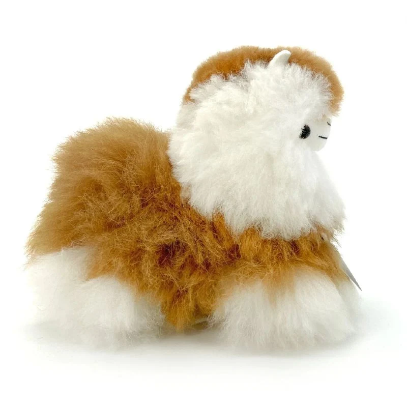 Fluffiges Alpaka Naturals-Kuscheltier – Macchiato 15 cm