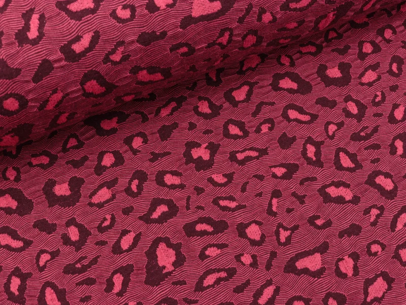 Reststück 34cm - Hamburger Liebe Weekender 3D Jacquard Single Safari ortensia-bordeaux