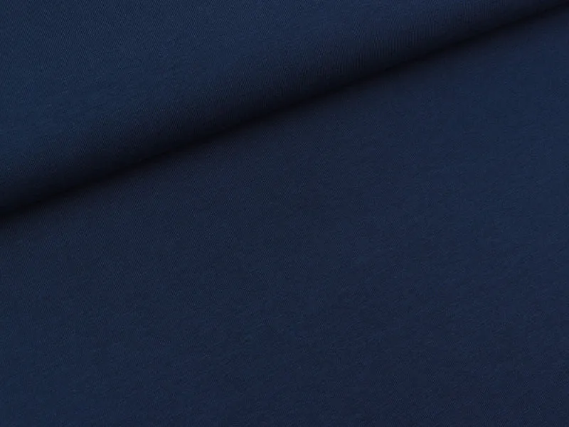 Reststück 12cm - Bio-Single-Jersey blue navy uni