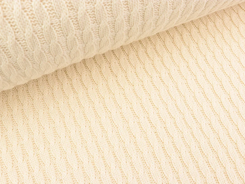 Reststück 31cm - Hamburger Liebe Check Point Grobstrick Knitty Plait No.1 meringa