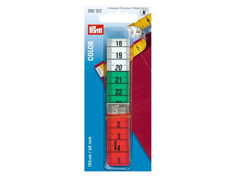 Prym 282122 Maßband Color cm/inch rot-weiß-grün 150cm