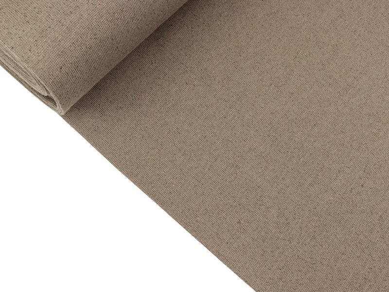 Reststück 15cm - Glatte Bündchenware Sven schlamm mit braunem Glitzer