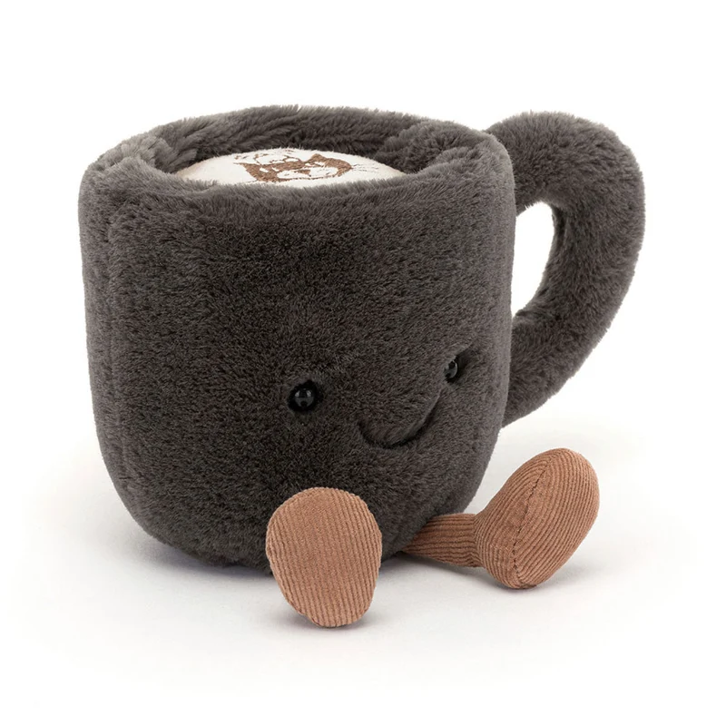Plüsch-Tasse „Fröhliche Tasse Kaffee“ 14 cm