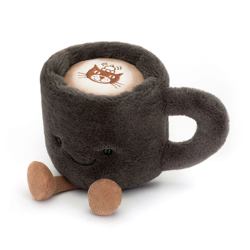 Plüsch-Tasse „Fröhliche Tasse Kaffee“ 14 cm