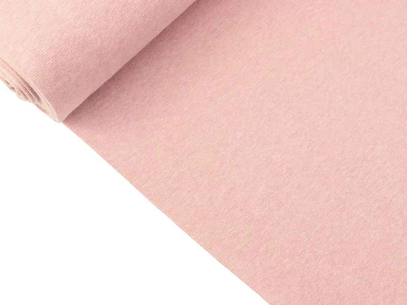 Reststück 17cm - Glatte Bündchenware Heike altrosa melange