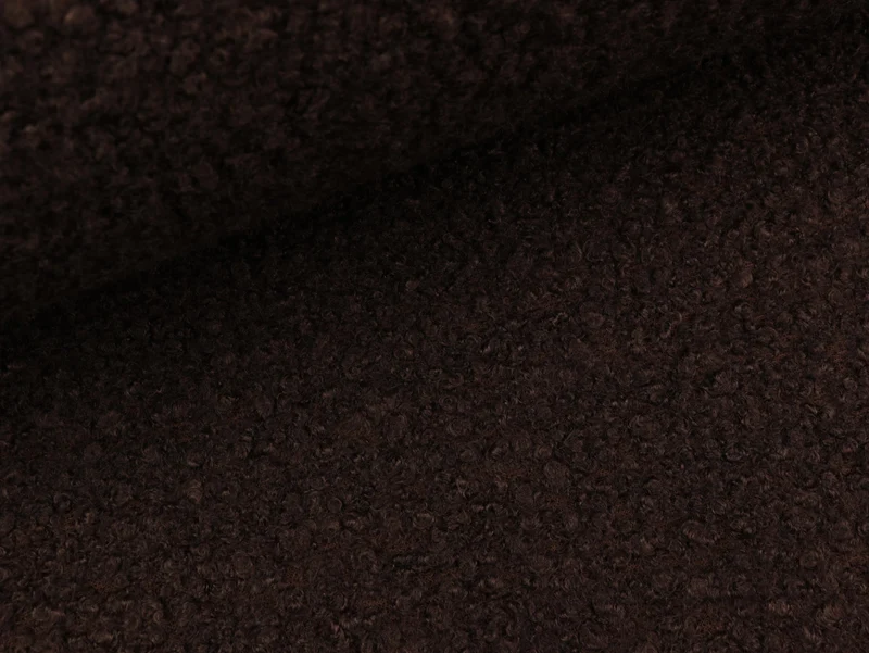 Reststück 5cm - Boucle dunkelbraun uni