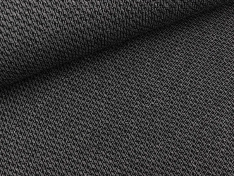 Reststück 10cm - Hamburger Liebe Orient Oxident Rope Knit anthrazit meliert-schwarz