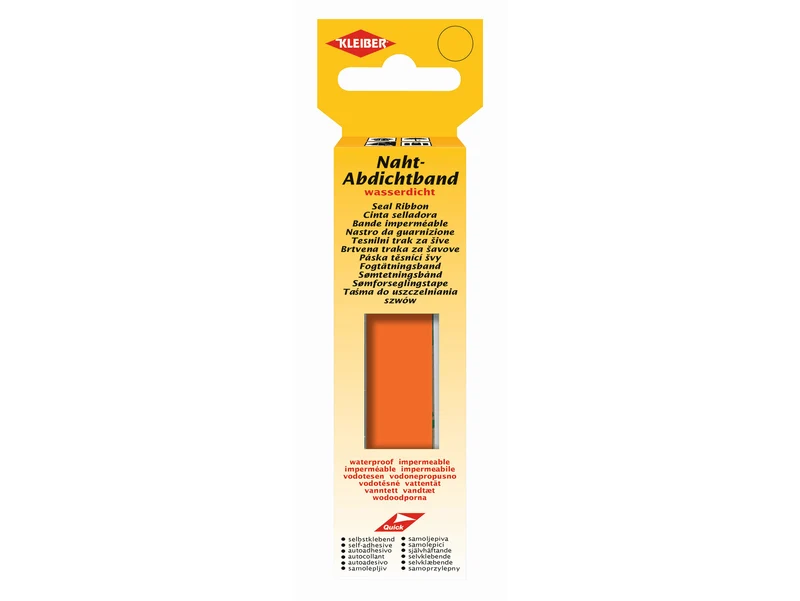 Kleiber 43224 Naht-Abdichtband selbstklebend wasserdicht neonorange - ca. 2cm x 3m