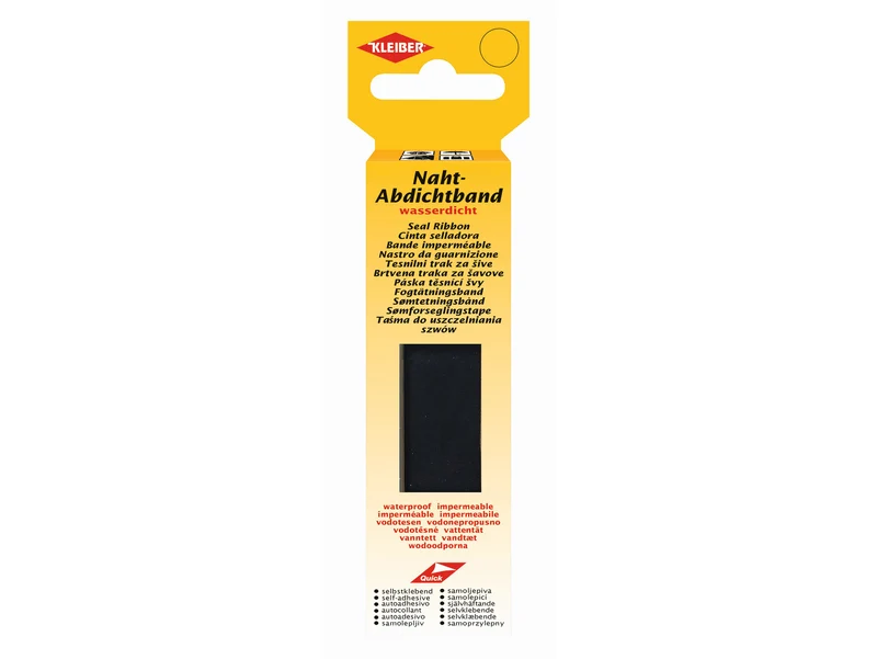 Kleiber 43227 Naht-Abdichtband selbstklebend wasserdicht schwarz - ca. 2cm x 3m