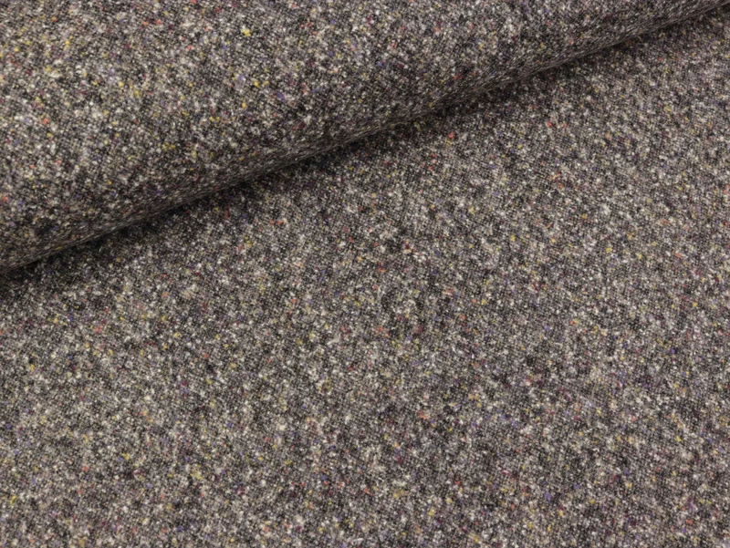 Reststück 30cm - Tweed Camilla Salz und Pfeffer grau-bunt