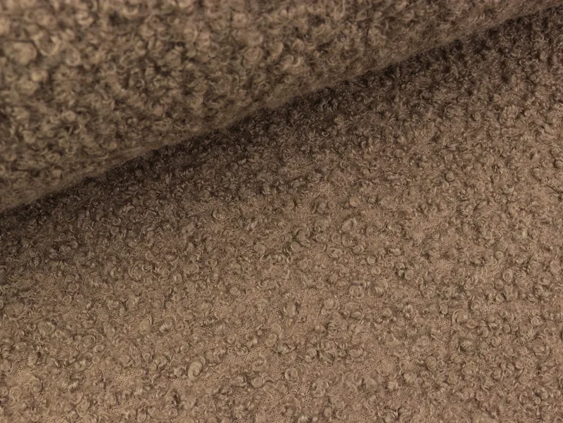 Reststück 20cm - Boucle taupe uni