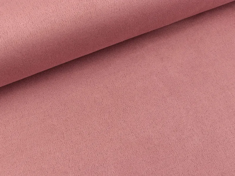 Reststück 37cm - Stretch Suede Velourleder Imitat Chloe altrosa uni