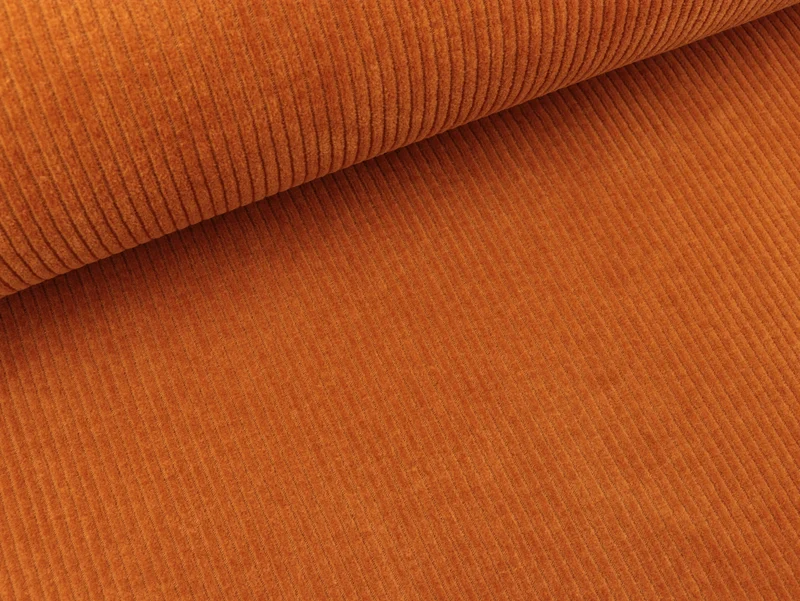 Reststück 14cm - Rippnicki Juna terracotta uni