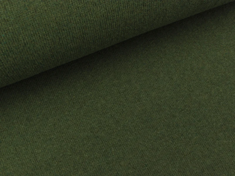 Reststück 48cm - Strickstoff Bono khaki meliert HW21/22