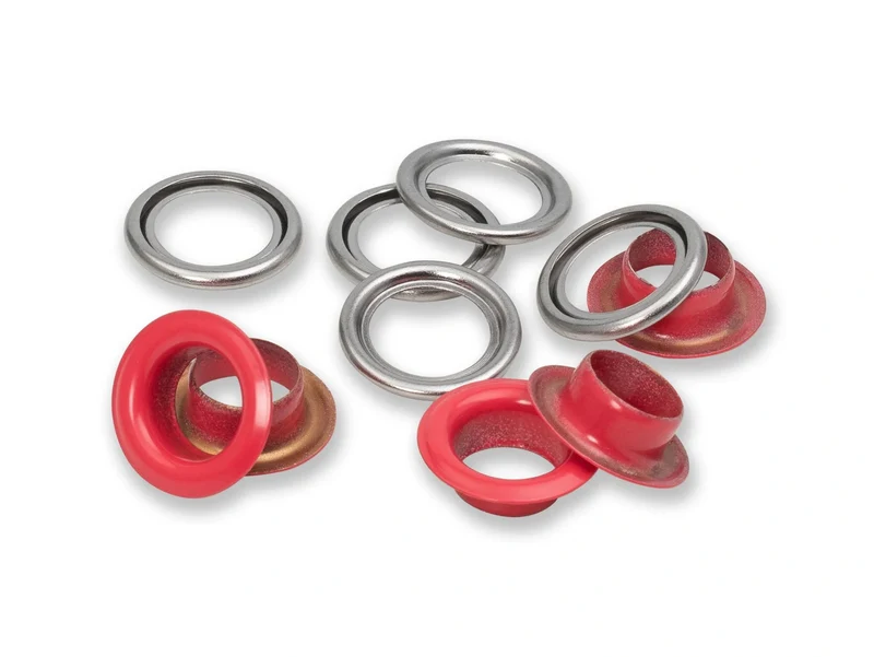 Prym 542542 Ösen mit Scheiben - rot - Ø 11mm - 20 Stück