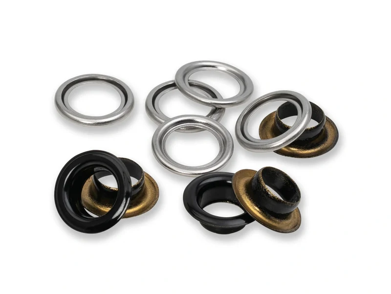Prym 542541 Ösen mit Scheiben - schwarz - Ø 11mm - 20 Stück