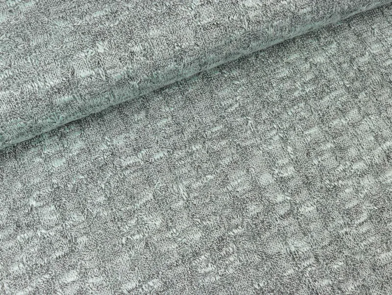 Leichter Strickstoff Annalena Lochmuster mint meliert