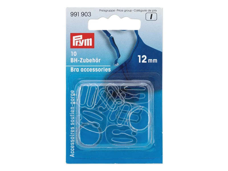 Prym 991903 BH-Zubehör transparent - 12mm - 10-teilig