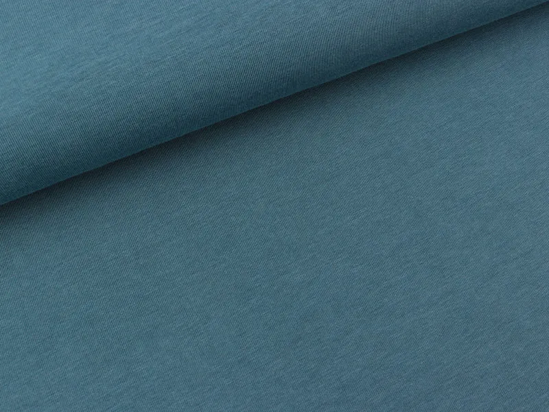 Reststück 21cm - Bambus Jersey stahlblau uni