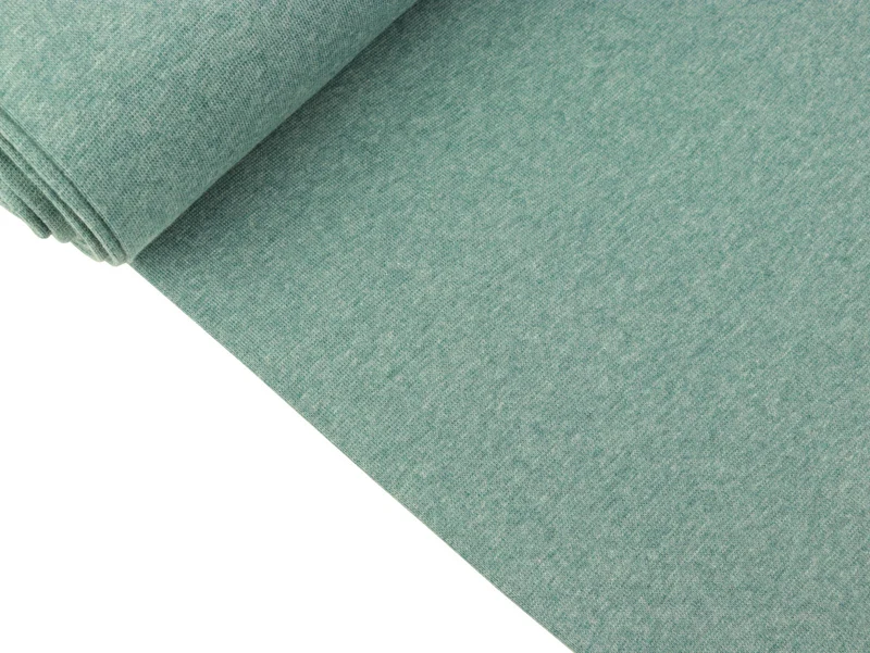 Reststück 10cm - Glatte Bündchenware Heike oldmint melange