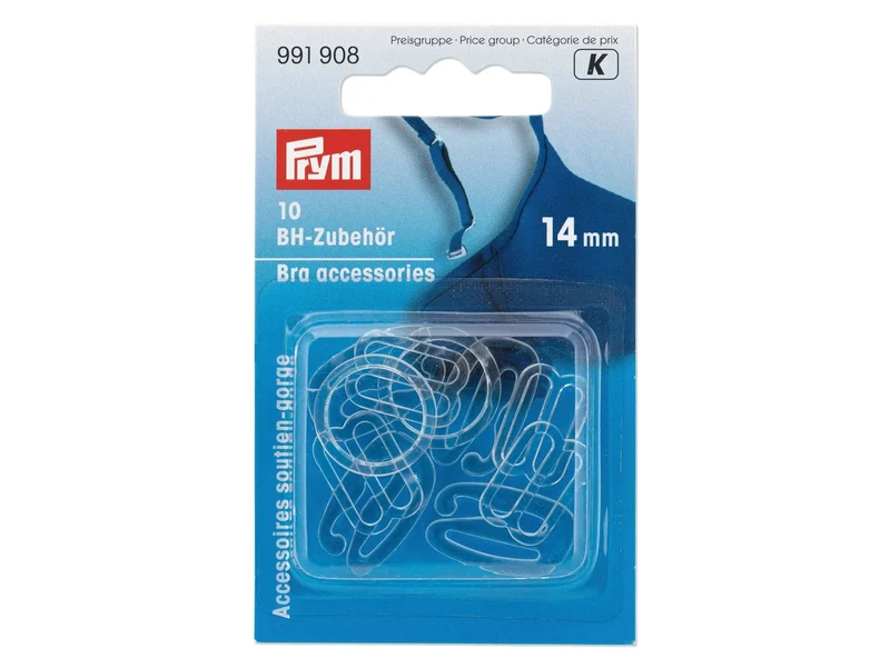 Prym 991908 BH-Zubehör transparent - 14mm - 10-teilig