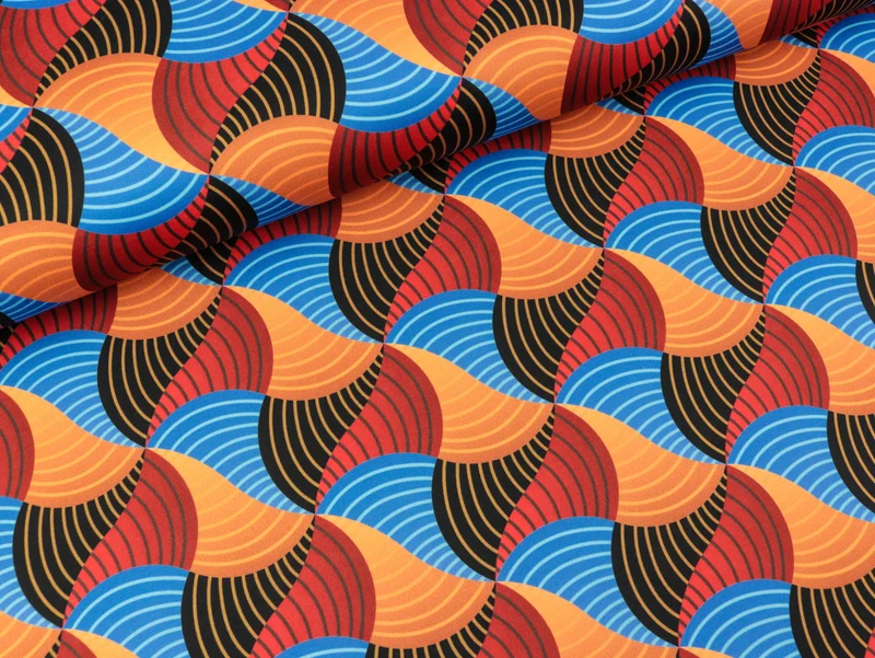 Hamburger Liebe Performance Active Wear Jersey Waves schwarz-bunt