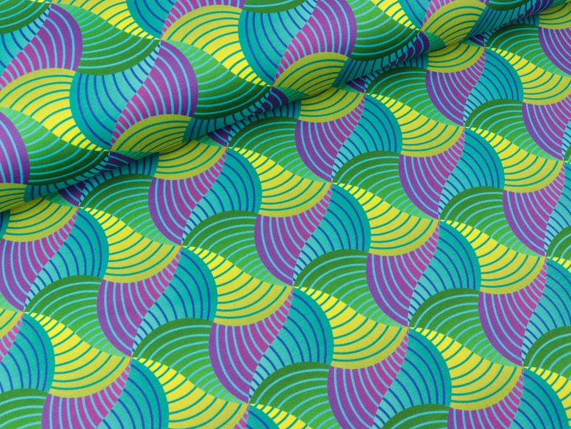 Hamburger Liebe Performance Active Wear Jersey Waves green-bunt