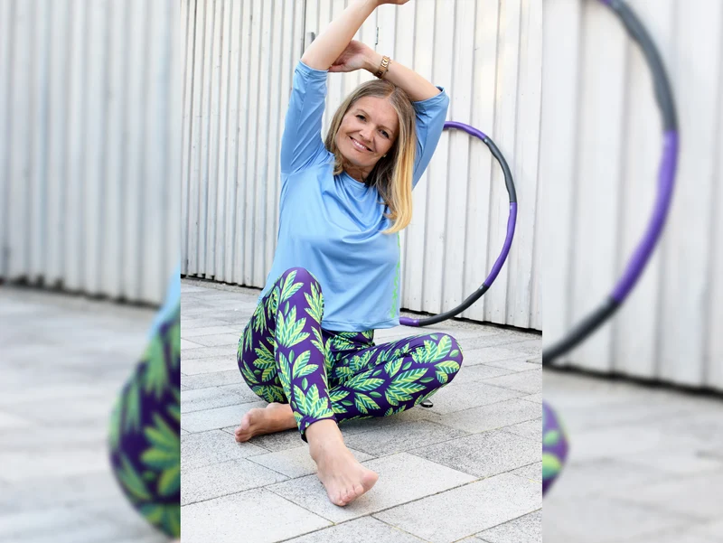 Hamburger Liebe Performance Active Wear Jersey Palms purple-bunt