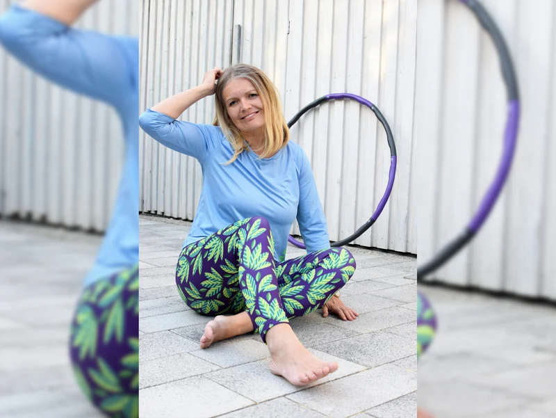 Hamburger Liebe Performance Active Wear Jersey Palms purple-bunt