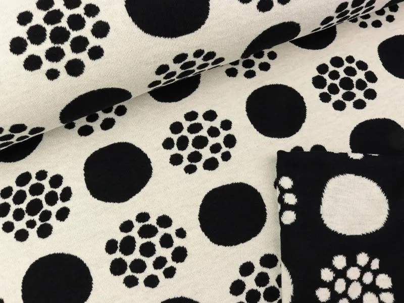 Hamburger Liebe Sommer Jacquard AL LAGO Punti Doubleface schwarz-meringa