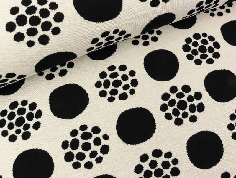 Hamburger Liebe Sommer Jacquard AL LAGO Punti Doubleface schwarz-meringa