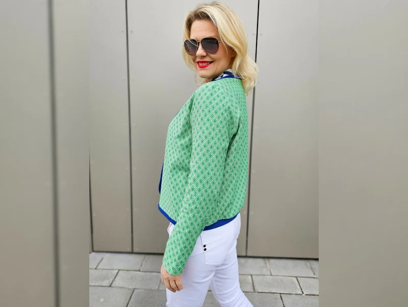 Hamburger Liebe AL LAGO 3D Rhomb Knit verde erba-meringa