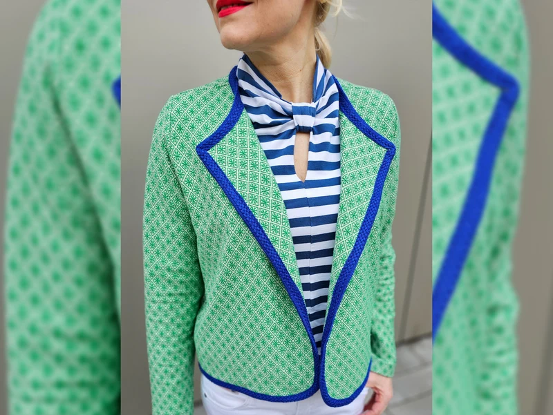 Hamburger Liebe AL LAGO 3D Rhomb Knit verde erba-meringa