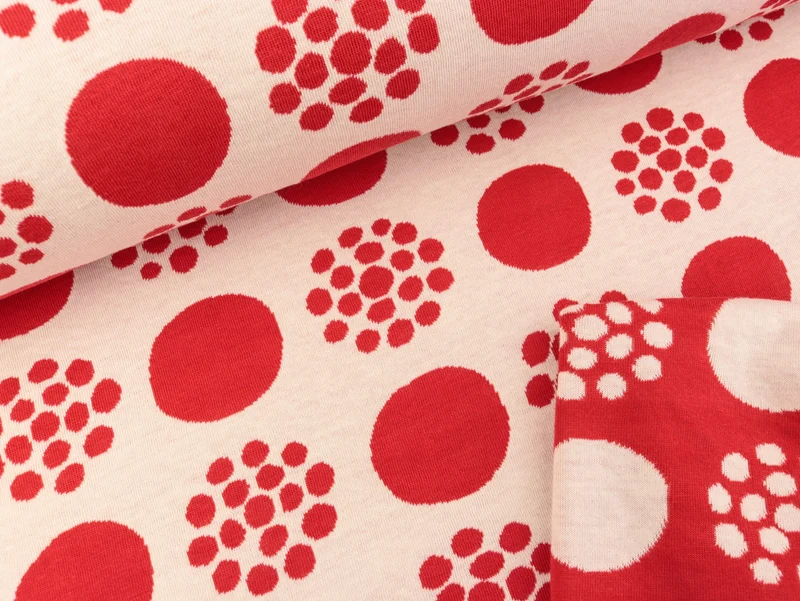 Hamburger Liebe Sommer Jacquard AL LAGO Punti Doubleface flamme-meringa
