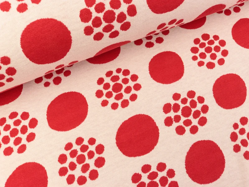 Hamburger Liebe Sommer Jacquard AL LAGO Punti Doubleface flamme-meringa