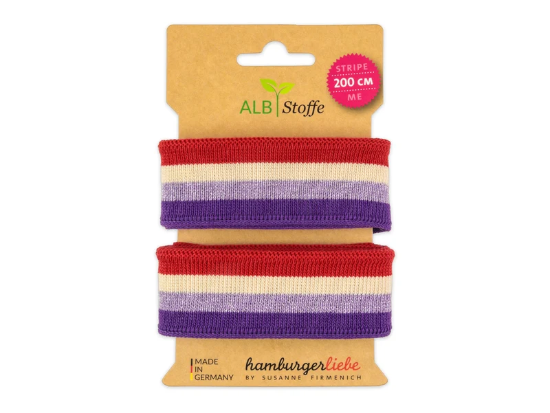 Stripe Me College Midnight Band flamme-meringa-glicine-silber-violaceo