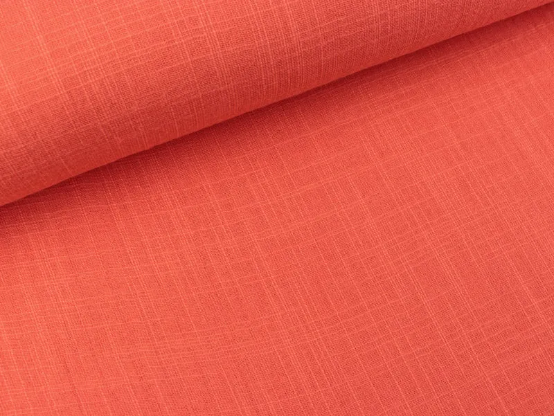 Bambino Double Slub Musselin Double Gauze coral uni