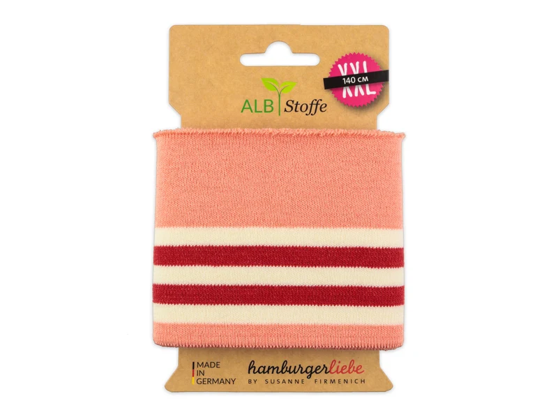 Cuff Me College AL LAGO Bündchen bluette-rosa scuro-meringa-flamme