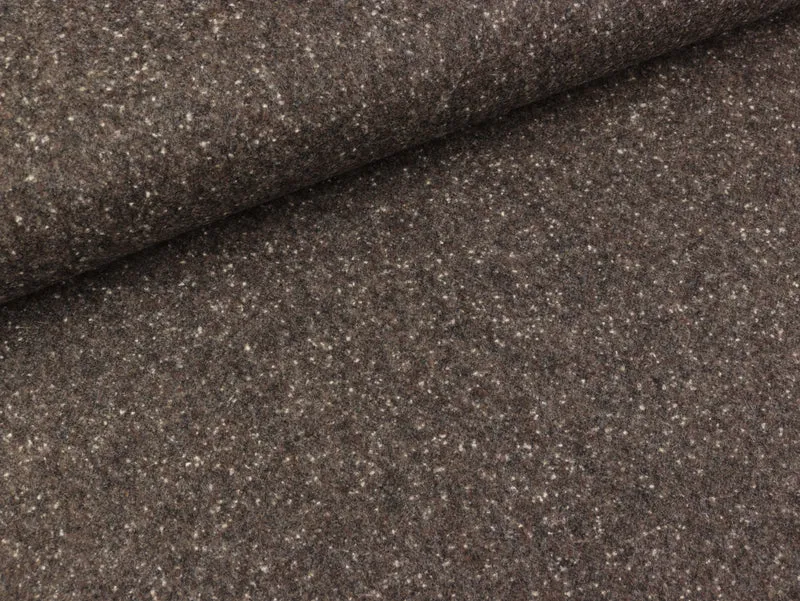 Reststück 30cm - Tweed Camilla Salz und Pfeffer schlamm-bunt