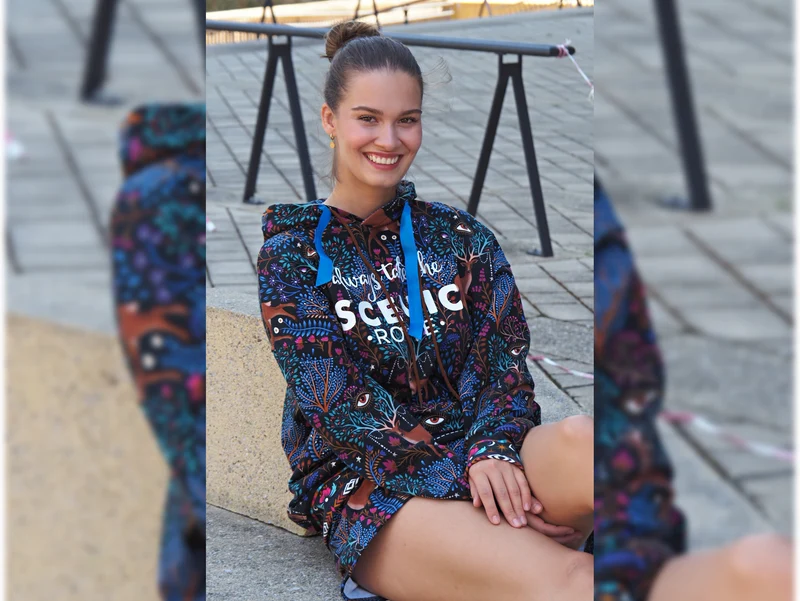 Hamburger Liebe Baumwollsweat Midnight Nocturn Life Hirsche blue navy-bunt