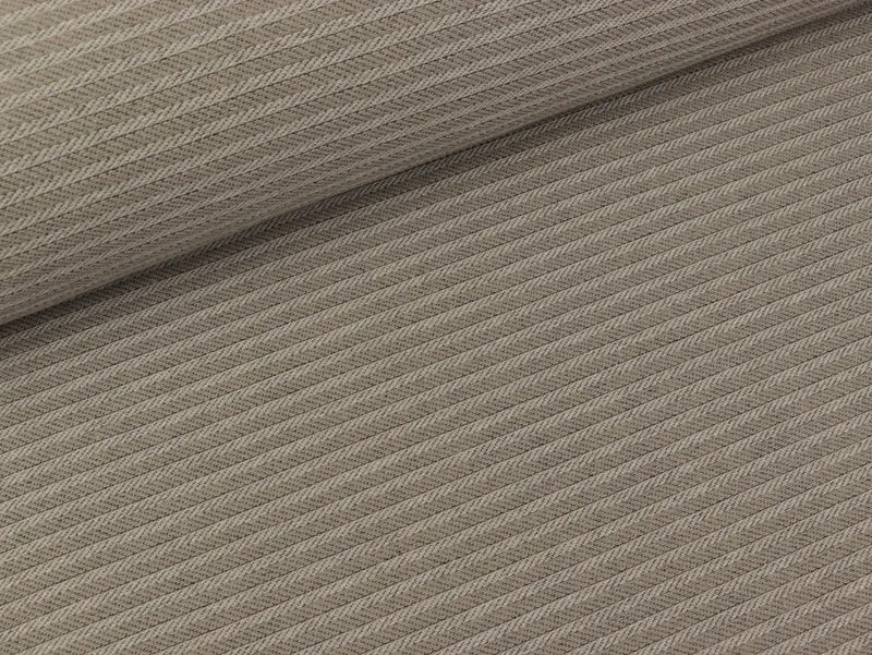 Reststück 15cm - Jacquard Jersey Manchester Streifen schlamm