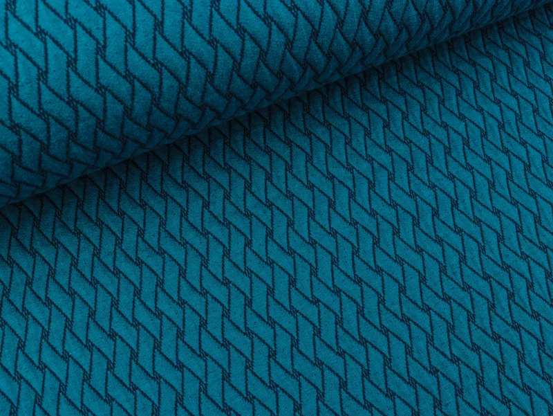 Reststück 24cm - Hamburger Liebe Plain Stitches Basket Knit petrol-blue navy